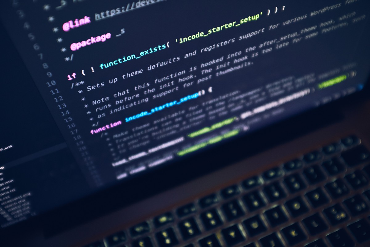 Developer working on a laptop